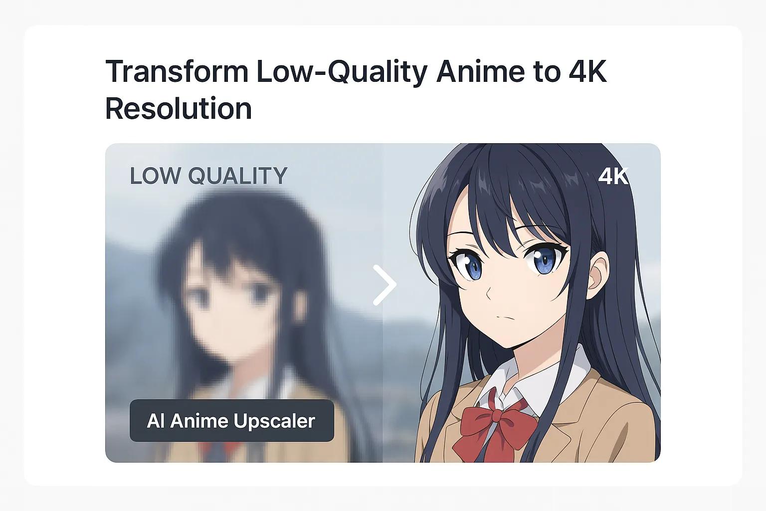 AI Anime Upscaler resolution enhancement