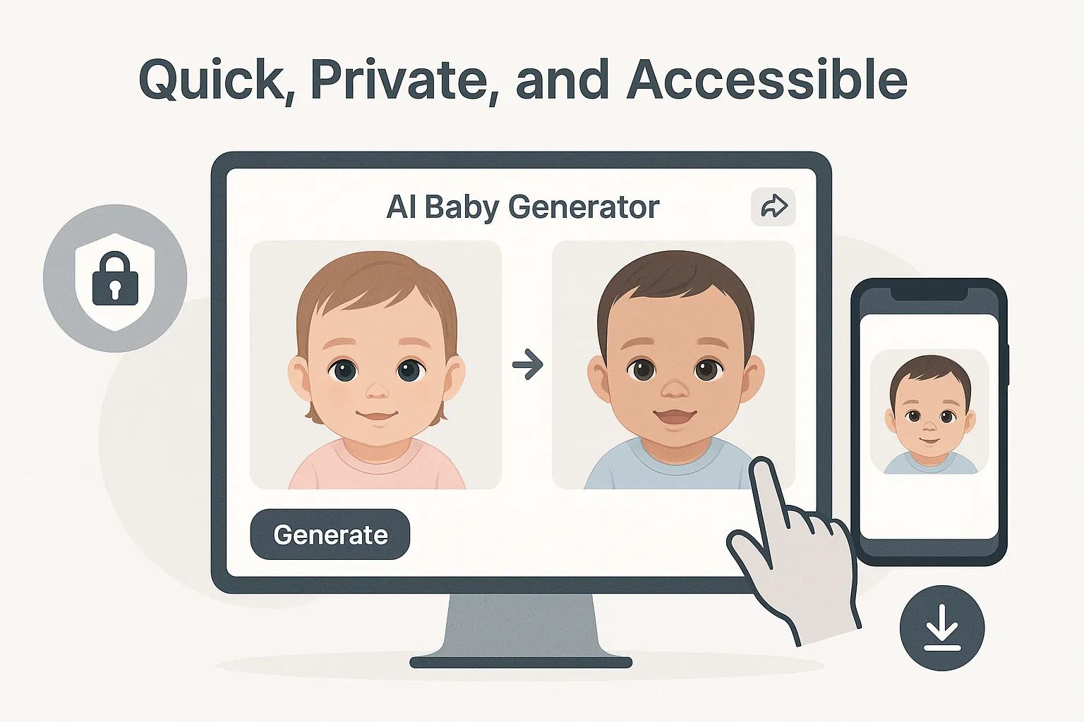 AI Baby Generator privacy and accessibility features