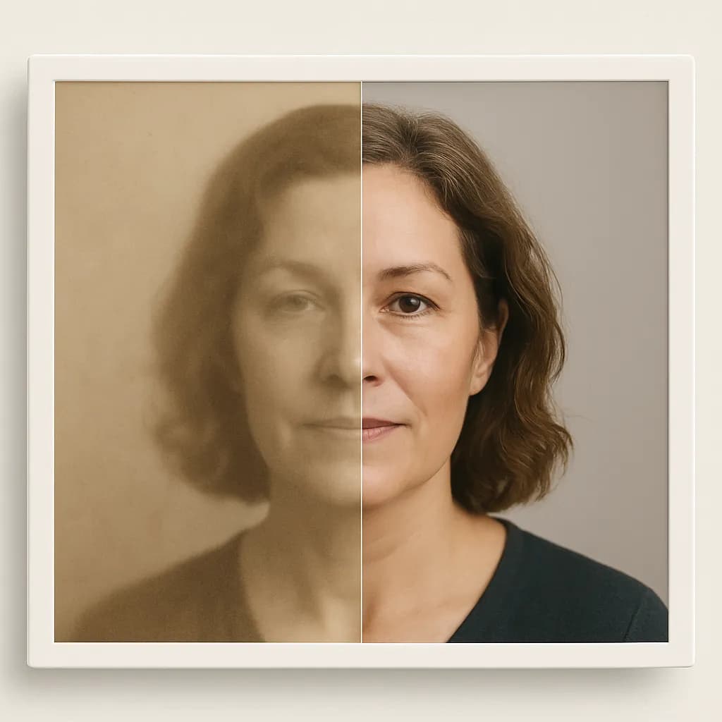 AI Blur Remover enhancing portrait photos and facial features