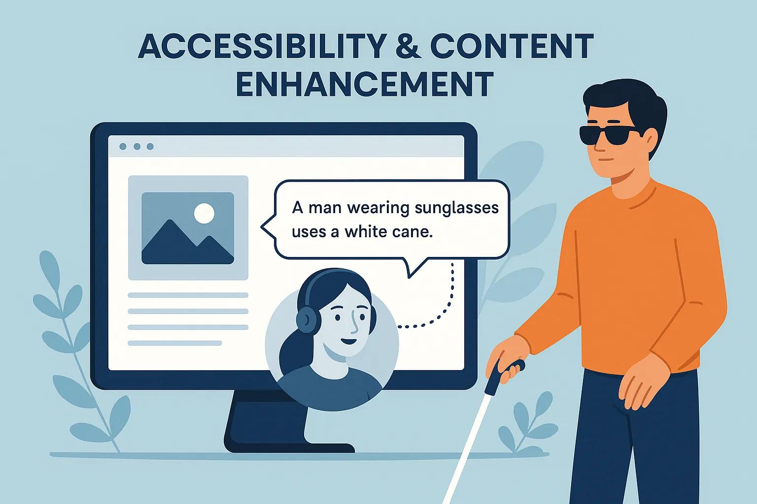 Person using AI Image To Caption for social media content