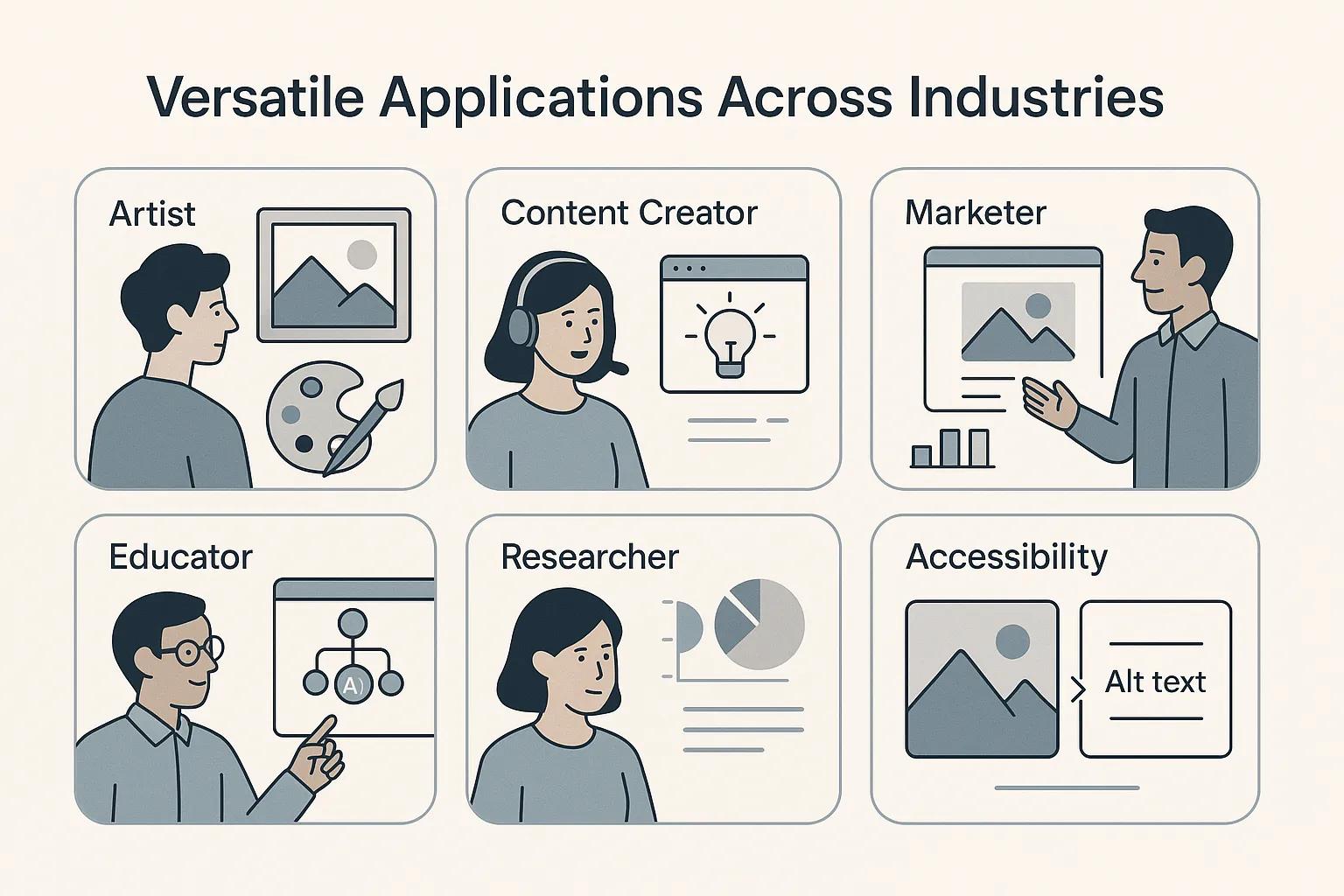 Image To Prompt AI being used across different industries and applications