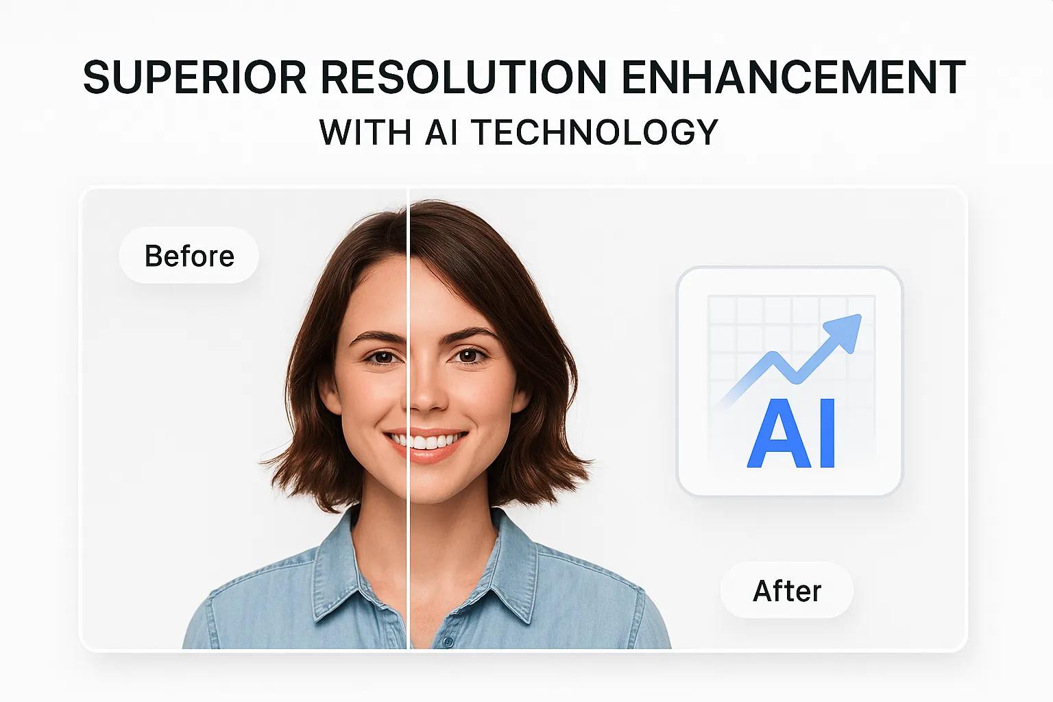AI Image Upscaler resolution enhancement demonstration