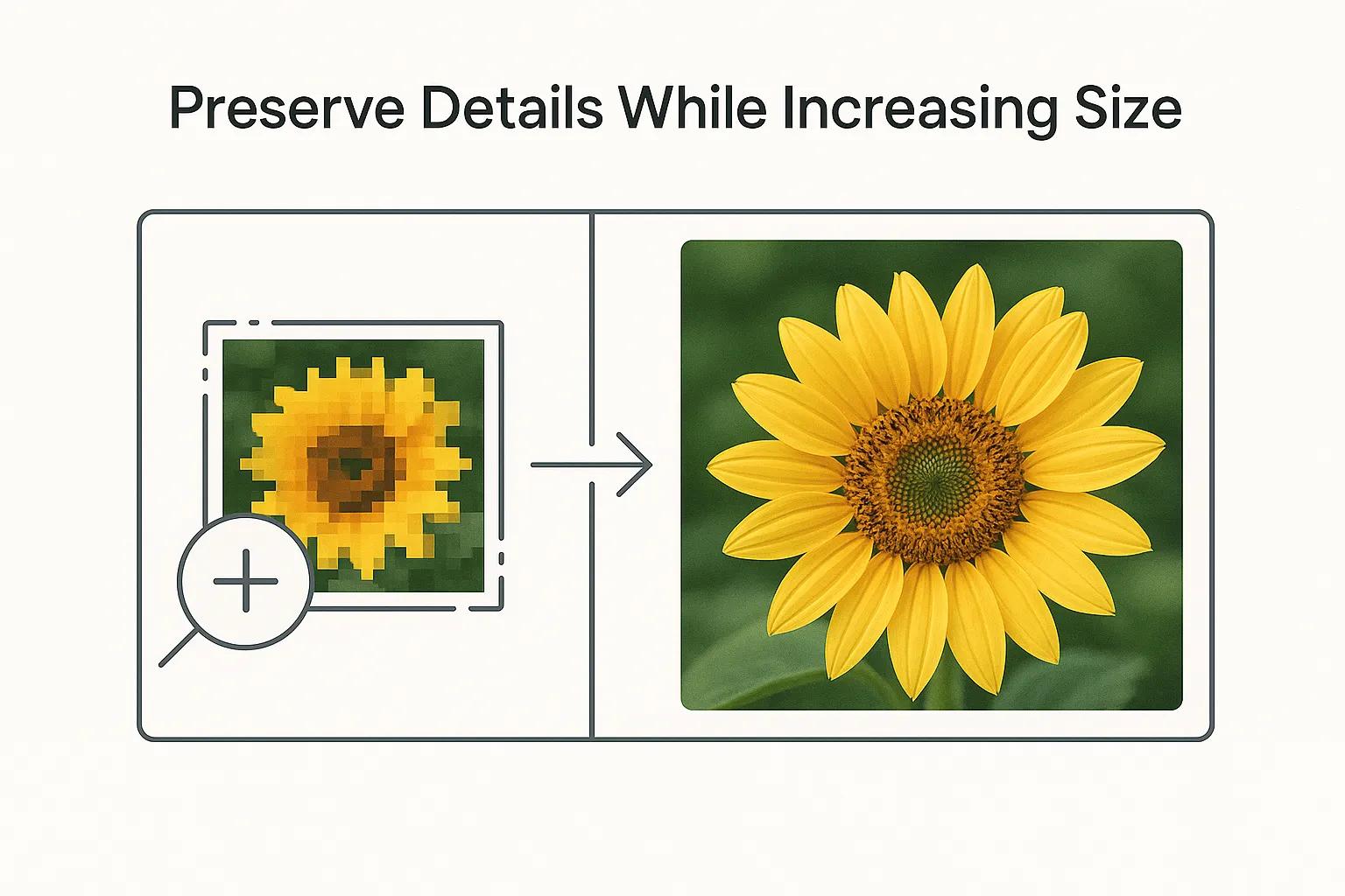 AI Image Upscaler detail preservation example