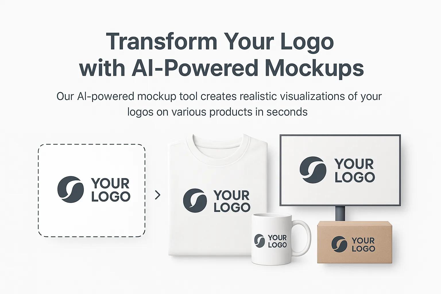 AI Logo Mockup visualization examples