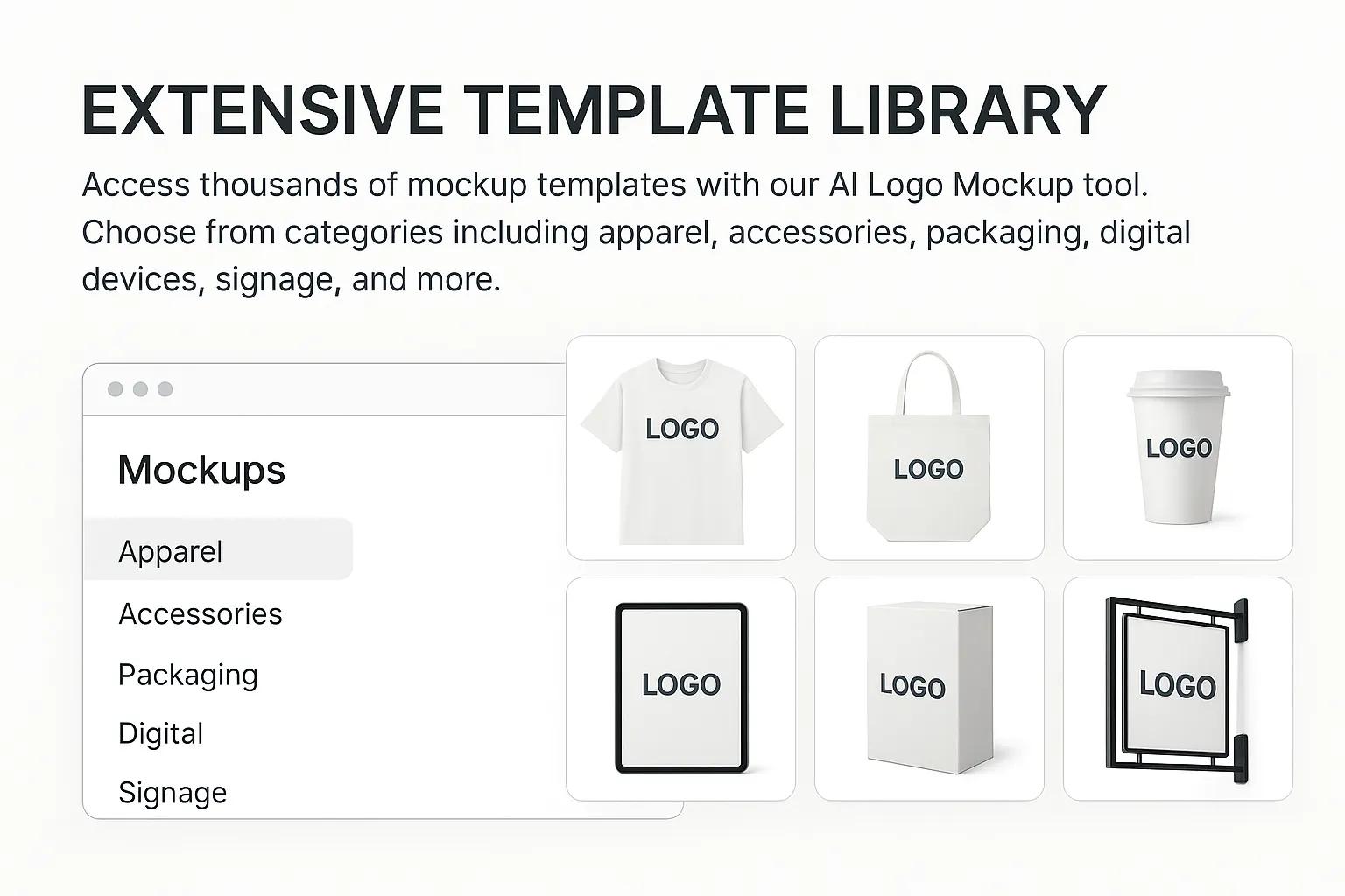 AI Logo Mockup template library