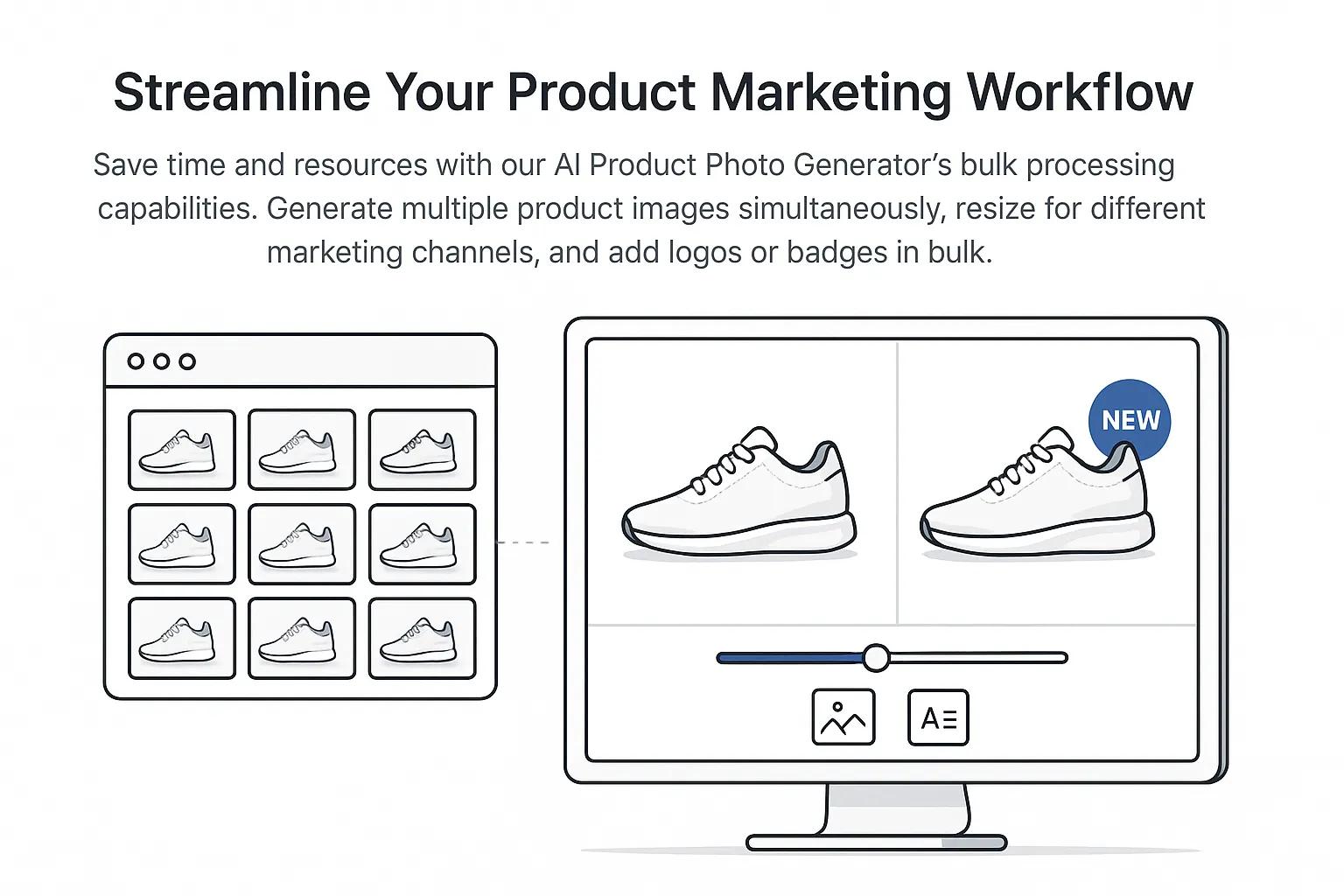 Bulk generation of product photos with AI Product Photo Generator
