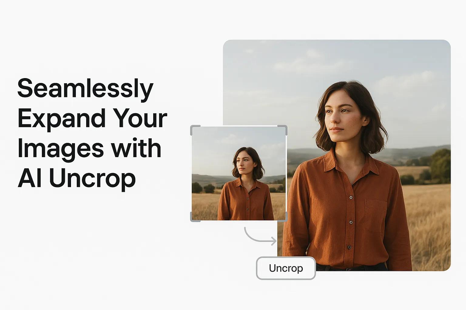 AI Uncrop expanding an image seamlessly