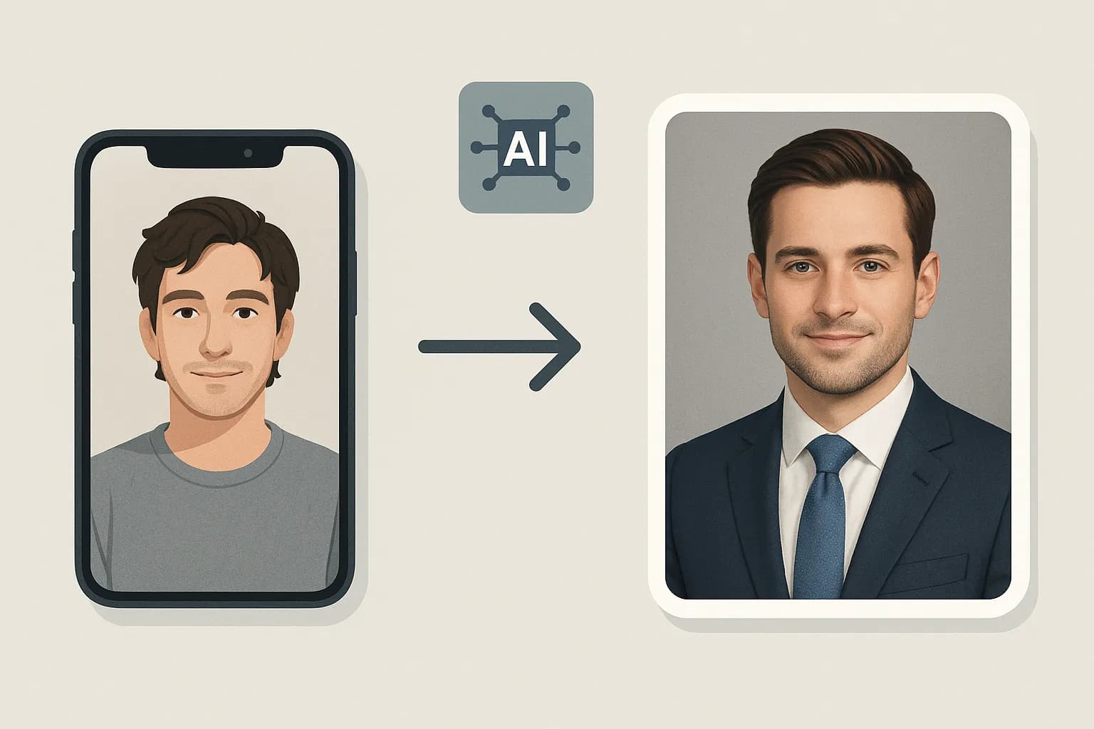 AI generating professional headshots from selfies